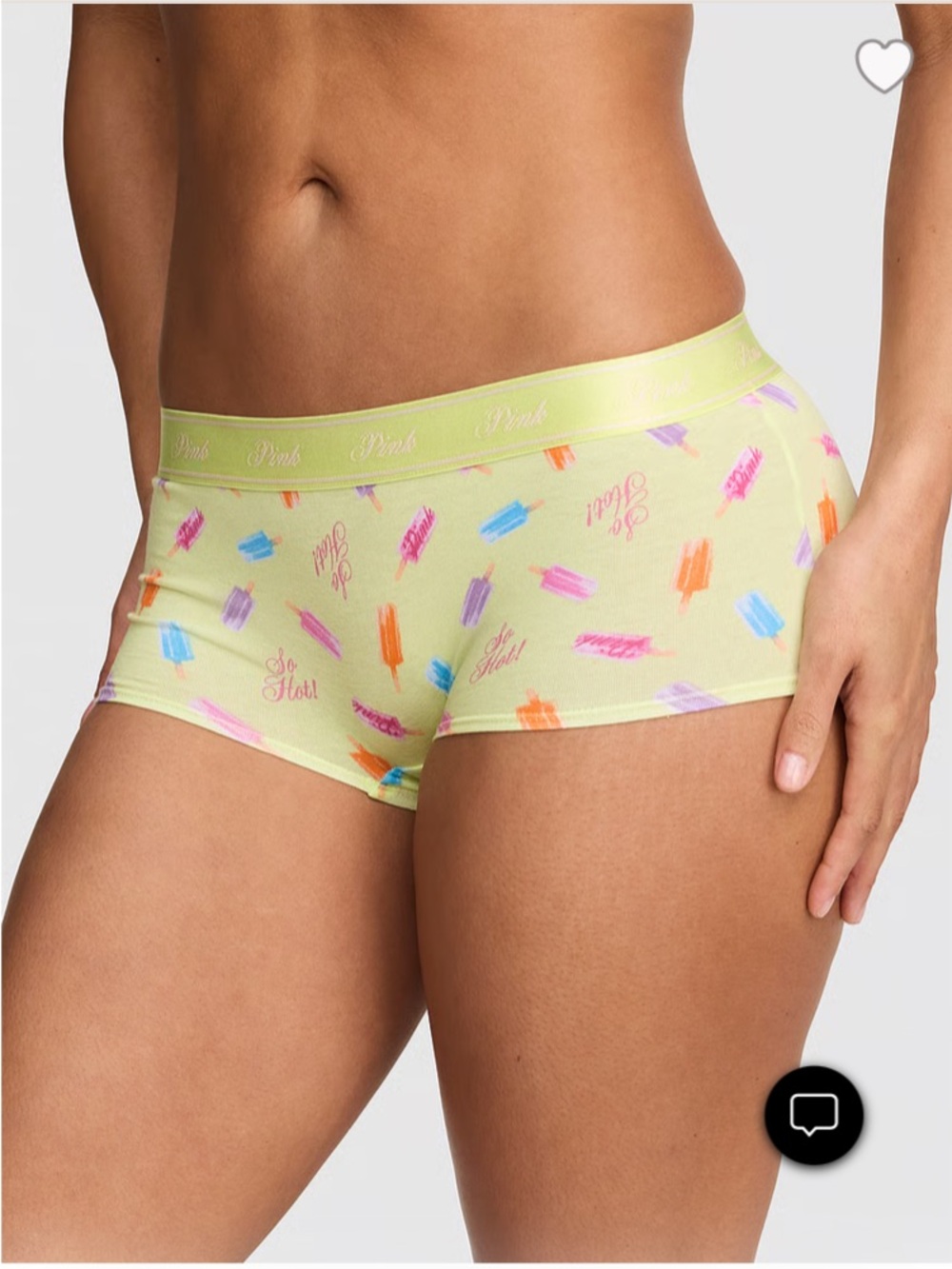 🩷VS Pink cotton boyshort panty sz M NWT